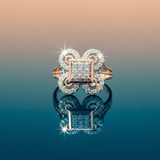Quadrille Filigree Diamond Ring