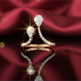 Pear Radiance Bypass Diamond Ring