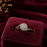 Celestia Round Halo Diamond Ring