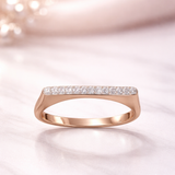 Linear Radiance Diamond Bar Ring