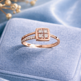 Quadra-Sparkle Diamond Bridge Ring