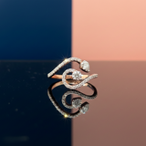 Serpentine Solitaire Diamond Ring