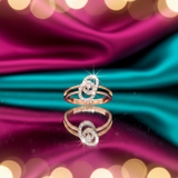 Carbon Orbital Embrace Diamond Ring