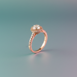 Halo Radiance Solitaire Diamond Ring