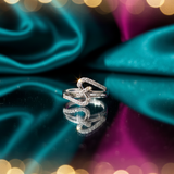 Carbon Silk Infinity Diamond Ring