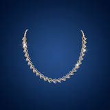 Cascading Tri-Dazzle Diamond Necklace