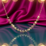 Glamorous Cascade of Cubics Diamond Necklace