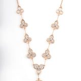Triad of Clover Diamond Necklace