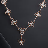 Triad of Clover Diamond Necklace
