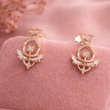 Radiant Bloom Lattice Daimond Earrings