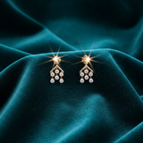 Floral Cluster Diamond Earrings