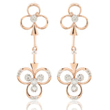 Triad of Clover Diamond Earrings