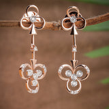 Triad of Clover Diamond Earrings