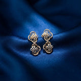 Dazzling Cascade of Filigree Diamond Earrings