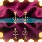 Symphony Of Duet Heart Diamond Earrings
