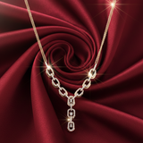 Linked Infinity Drop Diamond Necklace