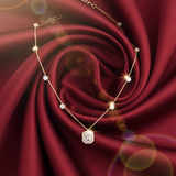 Emerald Radiance Station Diamond Necklace