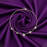 Geometric Bloom Torque Diamond Choker