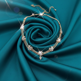 Diamond Triple-Strand Crest Choker