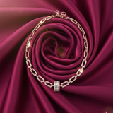 Industrial Prism Link Diamond Necklace