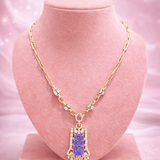 Imperial Amethyst Diamond Necklace