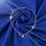 Scalloped Halo Diamond Choker
