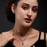 Joyful Bliss of Love Silver Necklace - Diavo Jewels