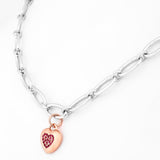 Joyful Bliss of Love Silver Necklace - Diavo Jewels