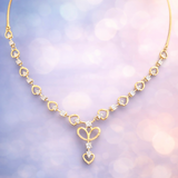 Golden Cordelia Heart Diamond Neckalce