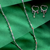 Amore Accents Silver Necklace Set