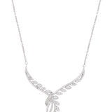 Silver Braided Vines Necklace Set