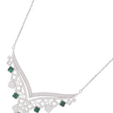 Grace of Green Silver Necklace Set