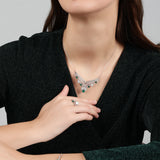 Grace of Green Silver Necklace Set