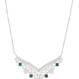 Grace of Green Silver Necklace Set