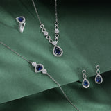 Azure Haute Silver Necklace Set