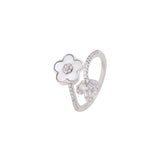 Solara Floral Silver Necklace Set