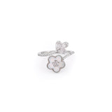 Solara Floral Silver Necklace Set