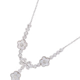 Solara Floral Silver Necklace Set