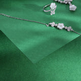 Solara Floral Silver Necklace Set