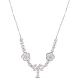 Solara Floral Silver Necklace Set