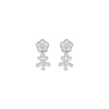 Solara Floral Silver Necklace Set