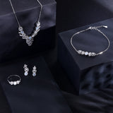 Moonveil Ivy 925 Silver Necklace Set