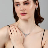 Moonveil Ivy 925 Silver Necklace Set