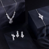 Dazzling Dreamscape Silver Necklace Set