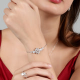 Dazzling Dreamscape Silver Necklace Set