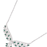 Frosted Vines Silver Necklace Set