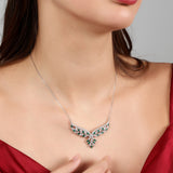 Frosted Vines Silver Necklace Set