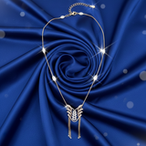 Laurel Crest Tassel Diamond Necklace