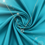 Ethereal Orbit Halo Diamond Necklace