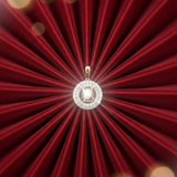 Diamond Celestial Monogram Halo Pendant